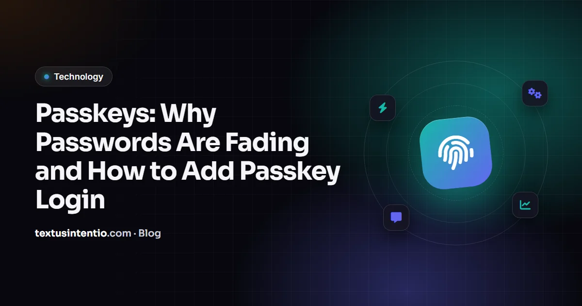 Passkeys: Why Passwords Are Fading and How to Add Passkey Login