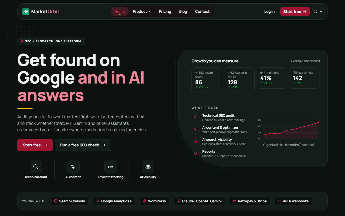 MarketOrbit — AI SEO & AEO Platform — screenshot 1